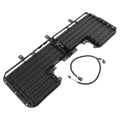 Front active grille shutter and motor assembly with black louver panels