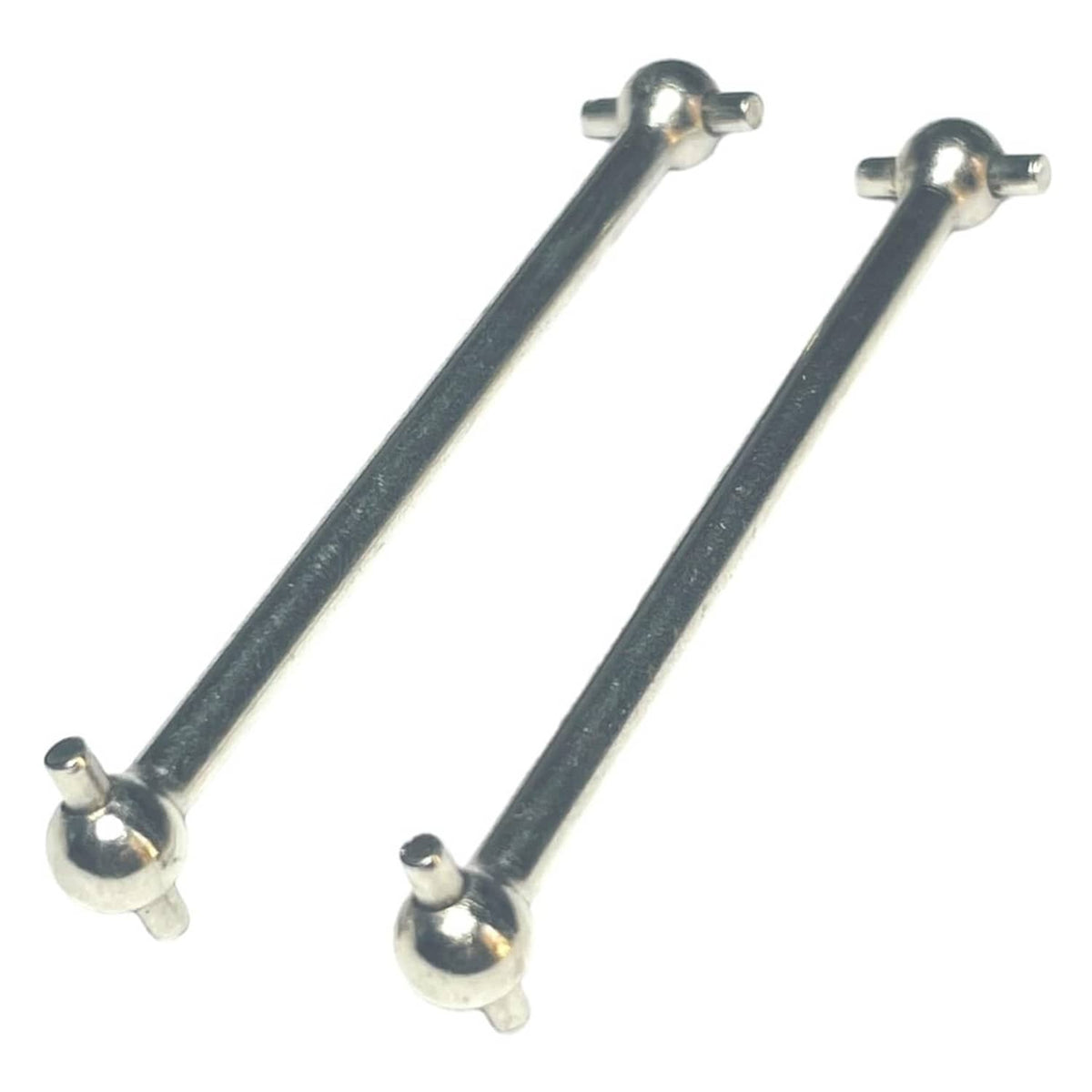Black metal drive shaft links with silver ball joints, pair