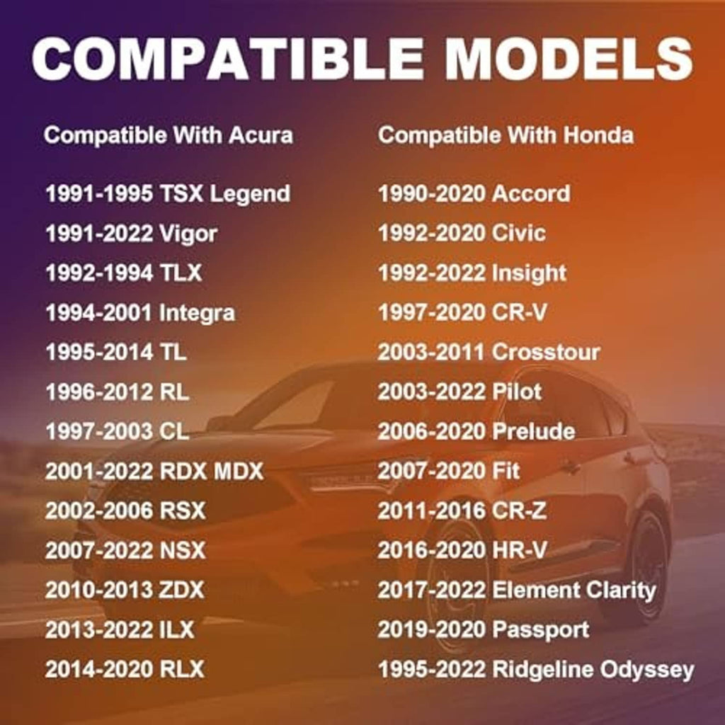 Crush washer compatibility chart graphic with model list text