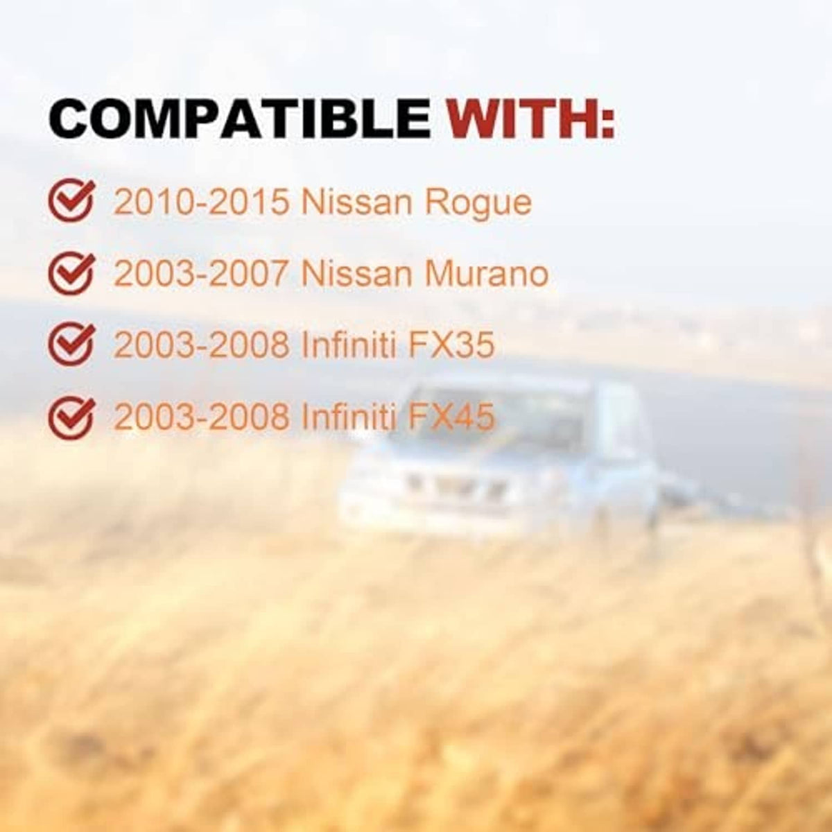 Exterior door handle compatibility list for select Nissan models