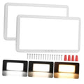 Dimmable rectangular LED ceiling light panels set with mounting pins and 3 light color options