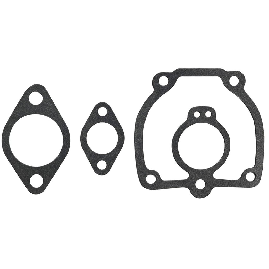 Carburetor rebuild kit gasket set: large and small dark gaskets with center plate