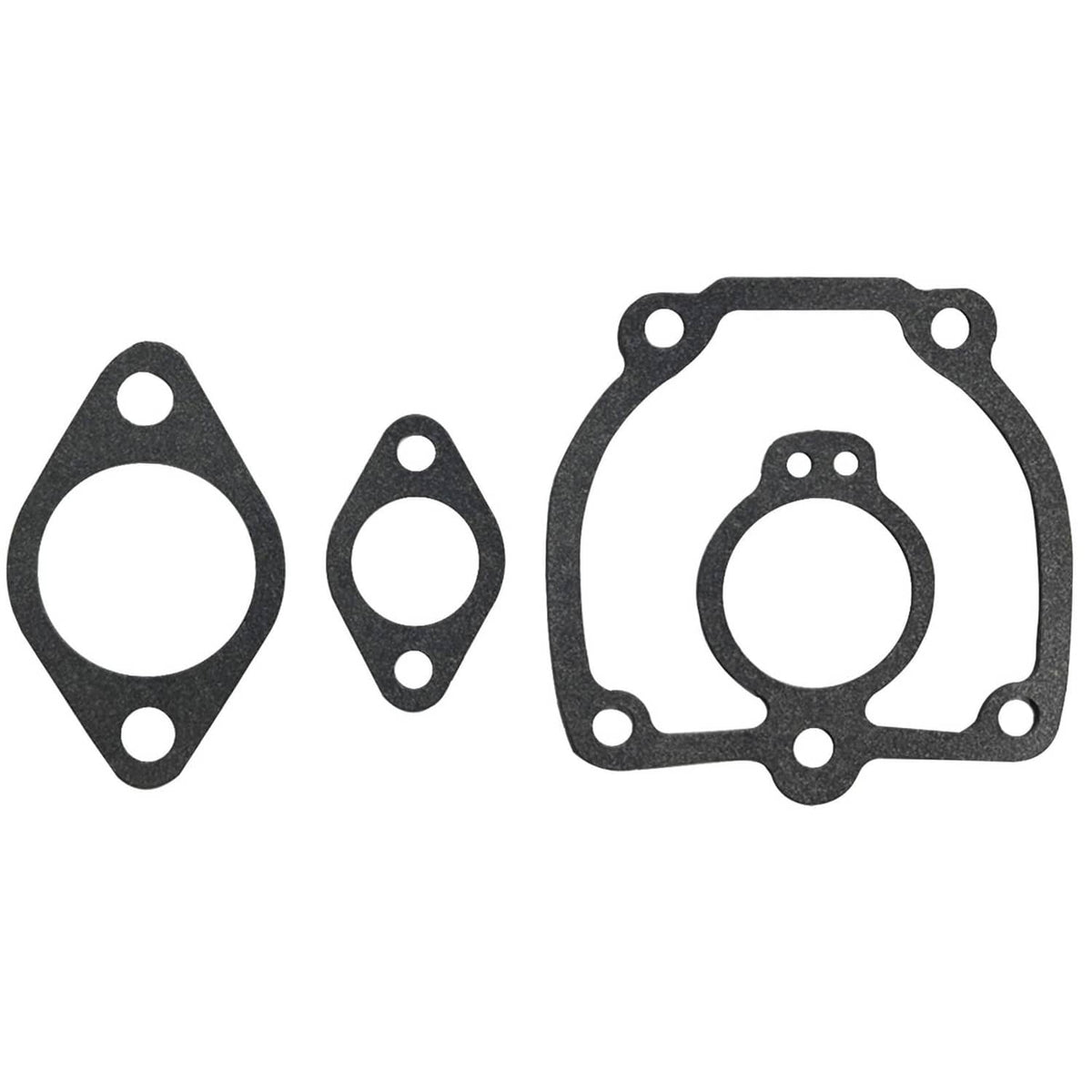 Carburetor rebuild kit gasket set: large and small dark gaskets with center plate