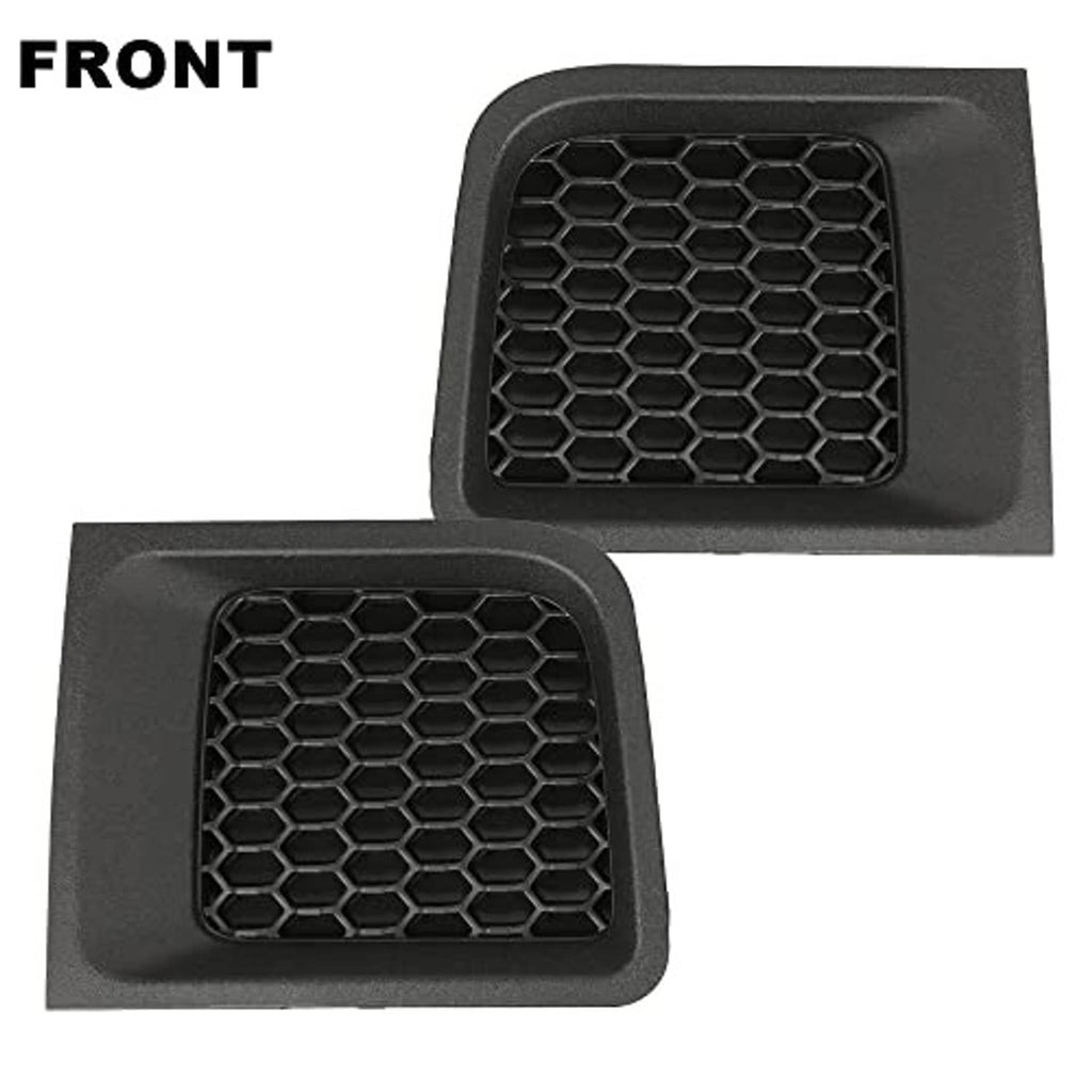 Front bumper cover grilles showing black honeycomb mesh on two inserts