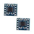 Digital potentiometer module PCB with black IC and side mounting holes
