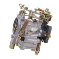 Carburetor with silver metal body, springs, and manual choke linkage