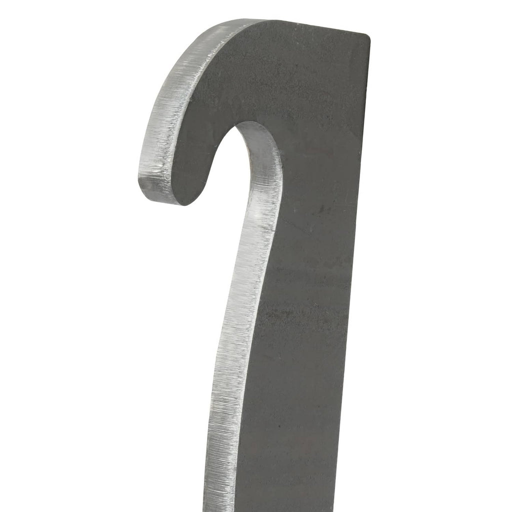 Steel quick-attach bracket with curved hook end