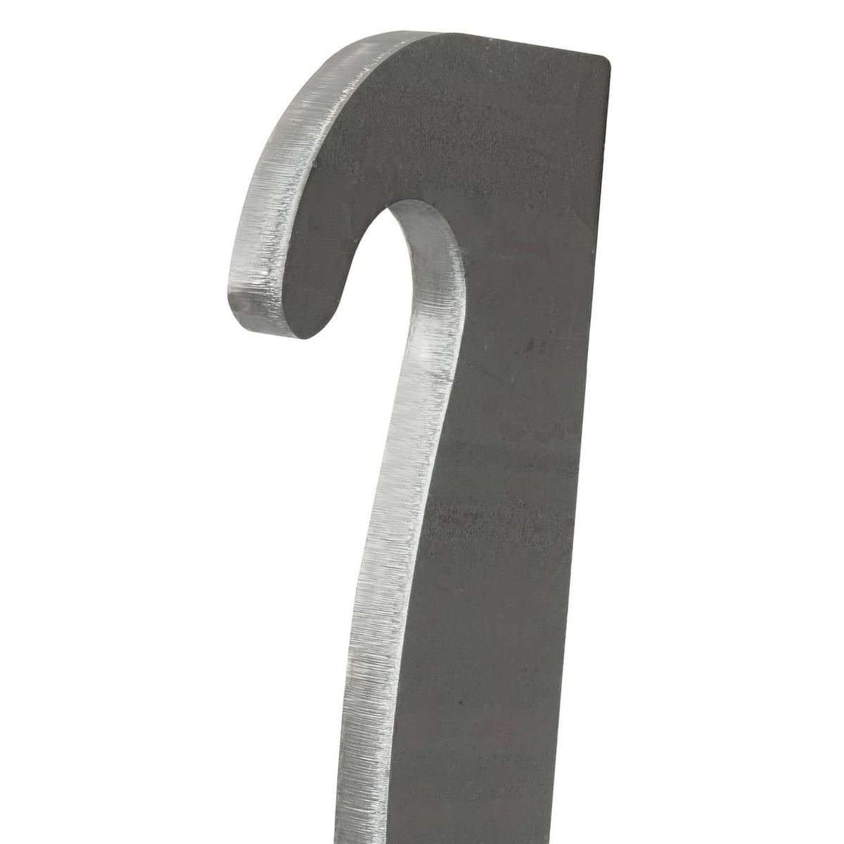 Steel quick-attach bracket with curved hook end