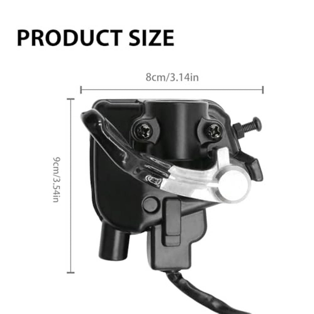 Black thumb throttle control with silver lever and mounting bracket