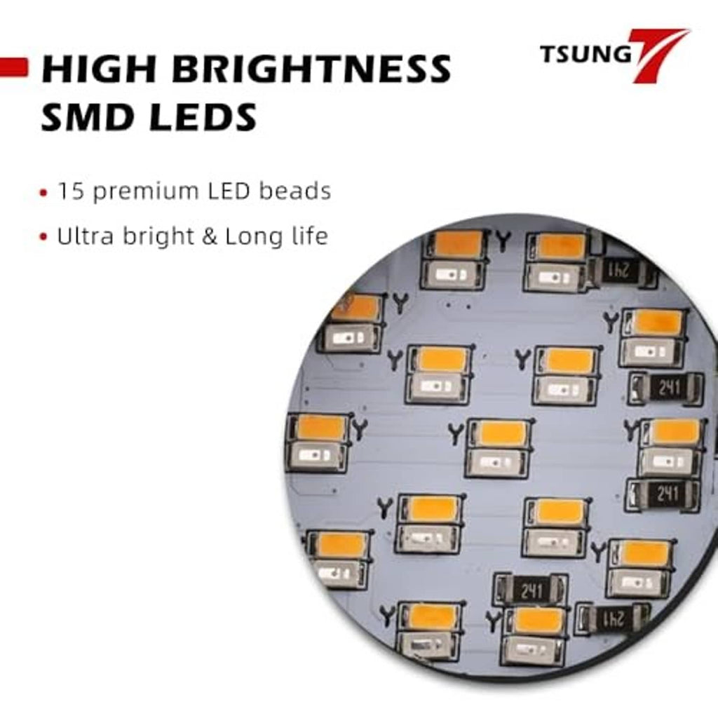LED circuit close-up showing SMD LED beads on a small light board
