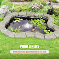 Black 45 mil EPDM pond liner underlayment, 20 x 25 ft, easy-cut roll