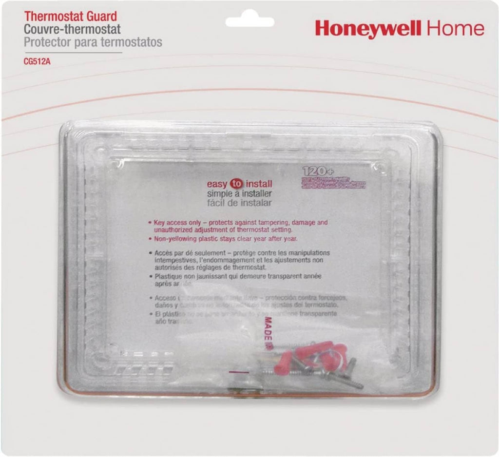 Honeywell Home Thermostat Guard retail package with clear cover protector image