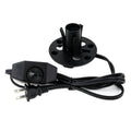 Black Himalayan salt lamp cord replacement kit with socket base, switch, and 5 ft cable