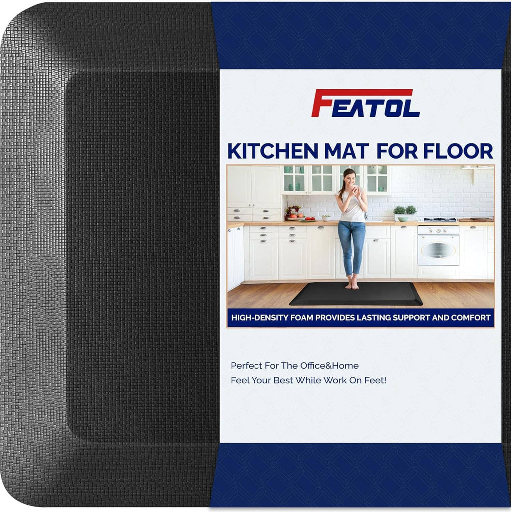 Black textured foam standing mat in retail box with EATOL logo