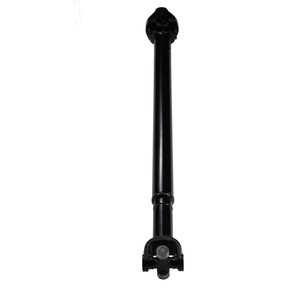 Front drive shaft assembly straight view, black tube with center support