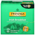 Twinings Irish Breakfast black tea value pack box, 100 tea bags
