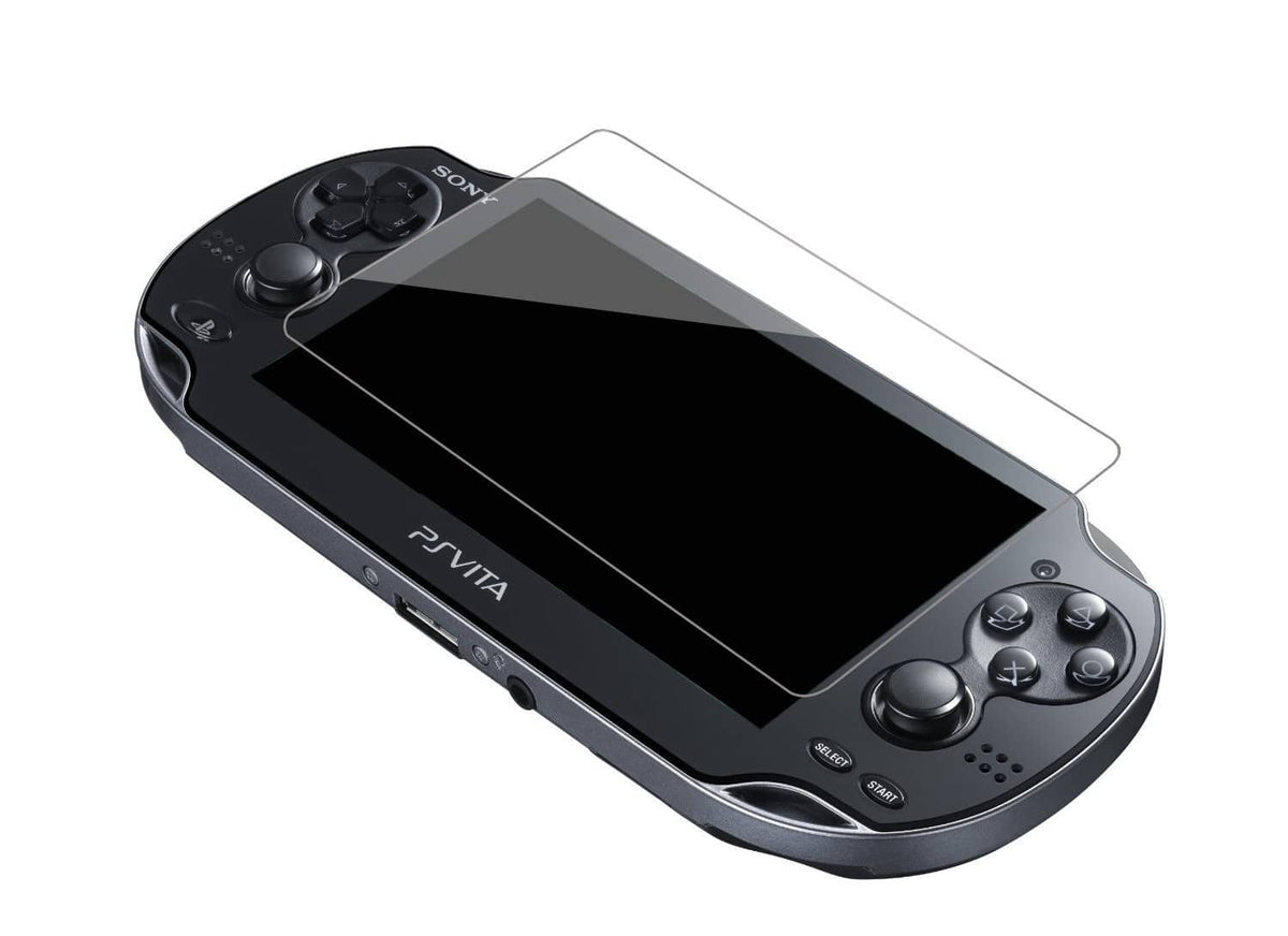 Tempered glass screen protector fitted on PS Vita 1000 display