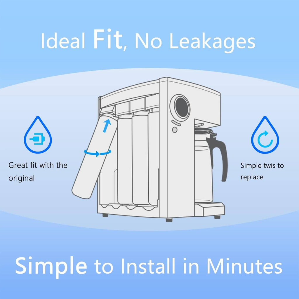 RO filter housing diagram for cartridge installation and leak-free replacement