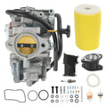 ATV carburetor with foam air filter, gaskets, and mounting parts kit