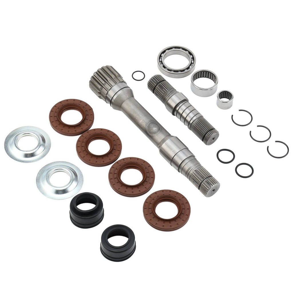 Front axle intermediate shaft inner kit with two steel shafts, seals, bearings, rings
