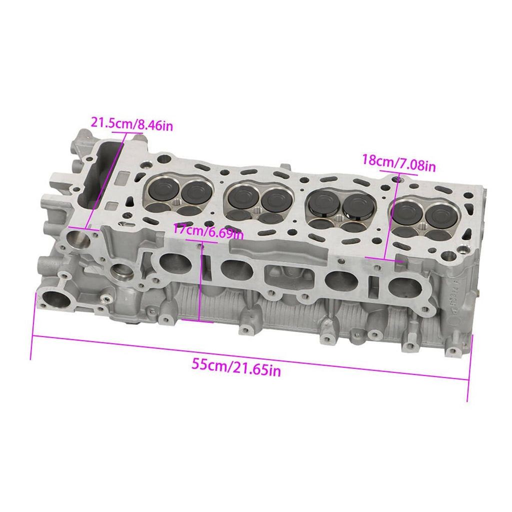 Cylinder head with combustion chamber recesses and intake/exhaust port openings