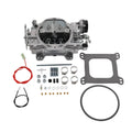 4-barrel square-bore carburetor kit with manual choke, gaskets, and mounting hardware