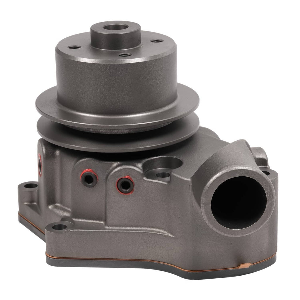 Gray water pump with pulley and large inlet opening, showing mounting ports