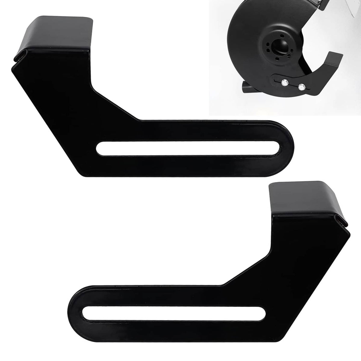 2-pack black angled bench grinder tool rests with long slot supports