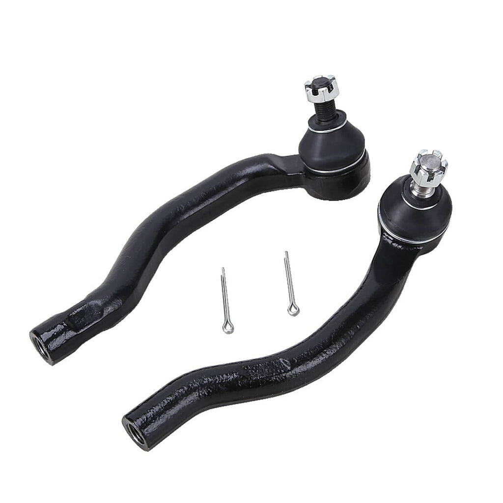 Black tie rod/ball joint ends with threaded studs and cotter-pin hardware.