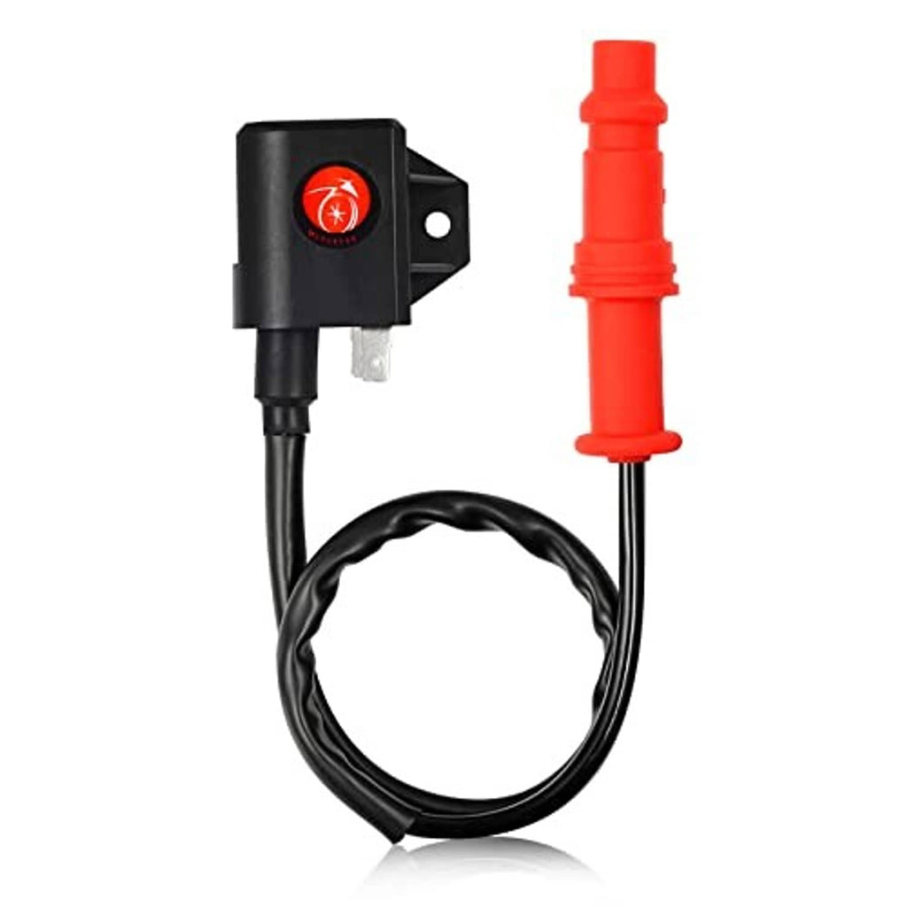 CDI box module with black cable and red spark plug lead cap