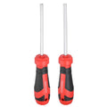 HARFINGTON hex screwdriver set, two screwdrivers with red/black handles and silver shafts