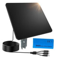 Black flexible 6W solar panel kit with mounting clips, coiled cable, and 5000mAh battery