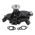 Black water pump with stainless impeller hub and mounting flange, with two gaskets