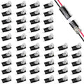 2-pin quick splice wire connectors, multiple clear ends on black housings