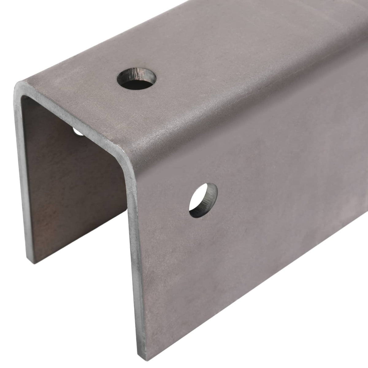 Spring hanger kit channel bracket, gray steel bar with mounting hole