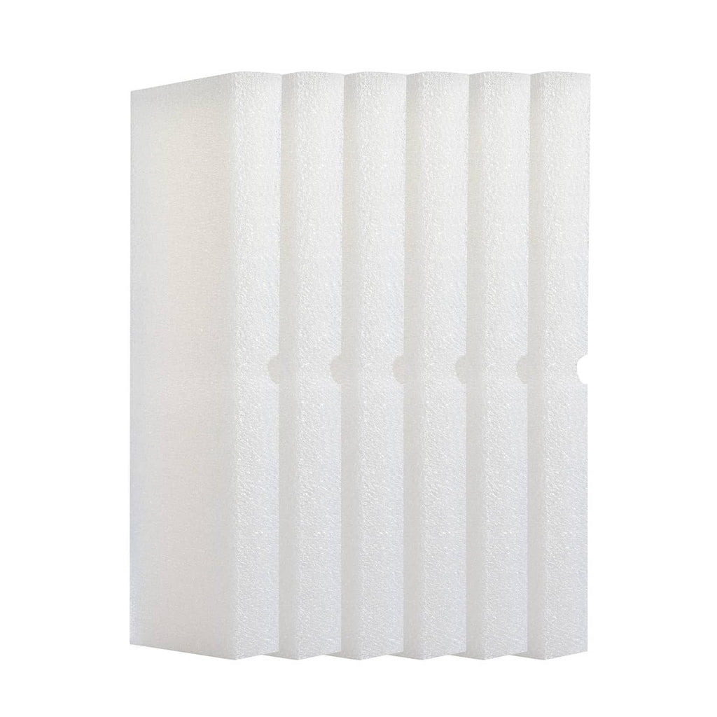 AFACYGN replacement filter sponge pads, set of 6 white blocks, layered view