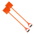 Orange steel shingle removal tool set with two D-grip handles and serrated blades