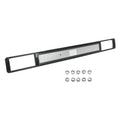 Dash A/C vent trim plate with black frame and brushed aluminum center strip