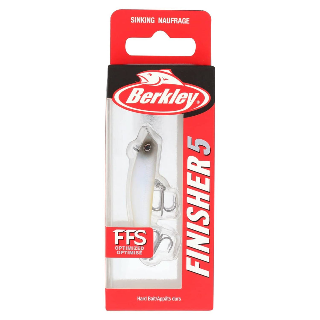 Berkley Finisher sinking lure package, red and black card with “SINKING” label and hook