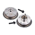 VVT camshaft sprocket gear set with two toothed metal wheels and mounting bolts