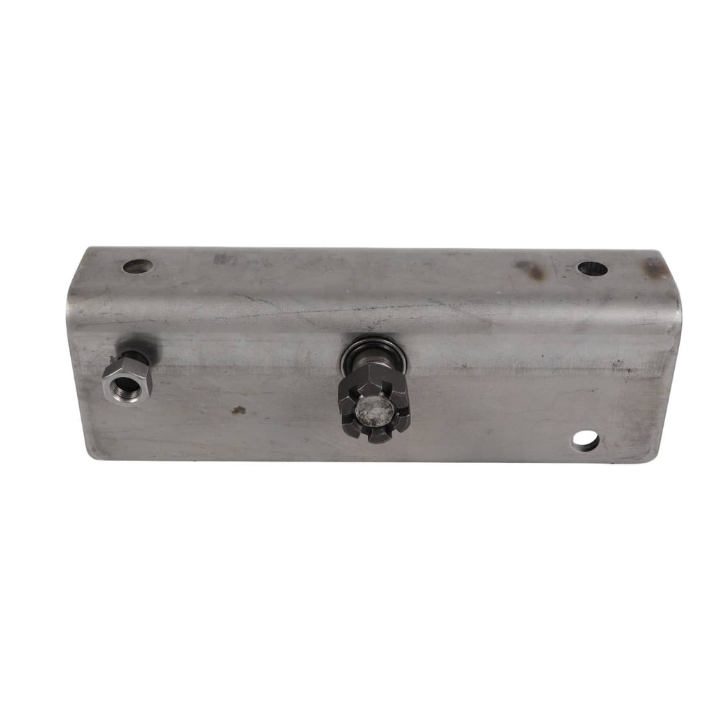 Trailer equalizer bushing bracket with two bolt heads and threaded mounting points
