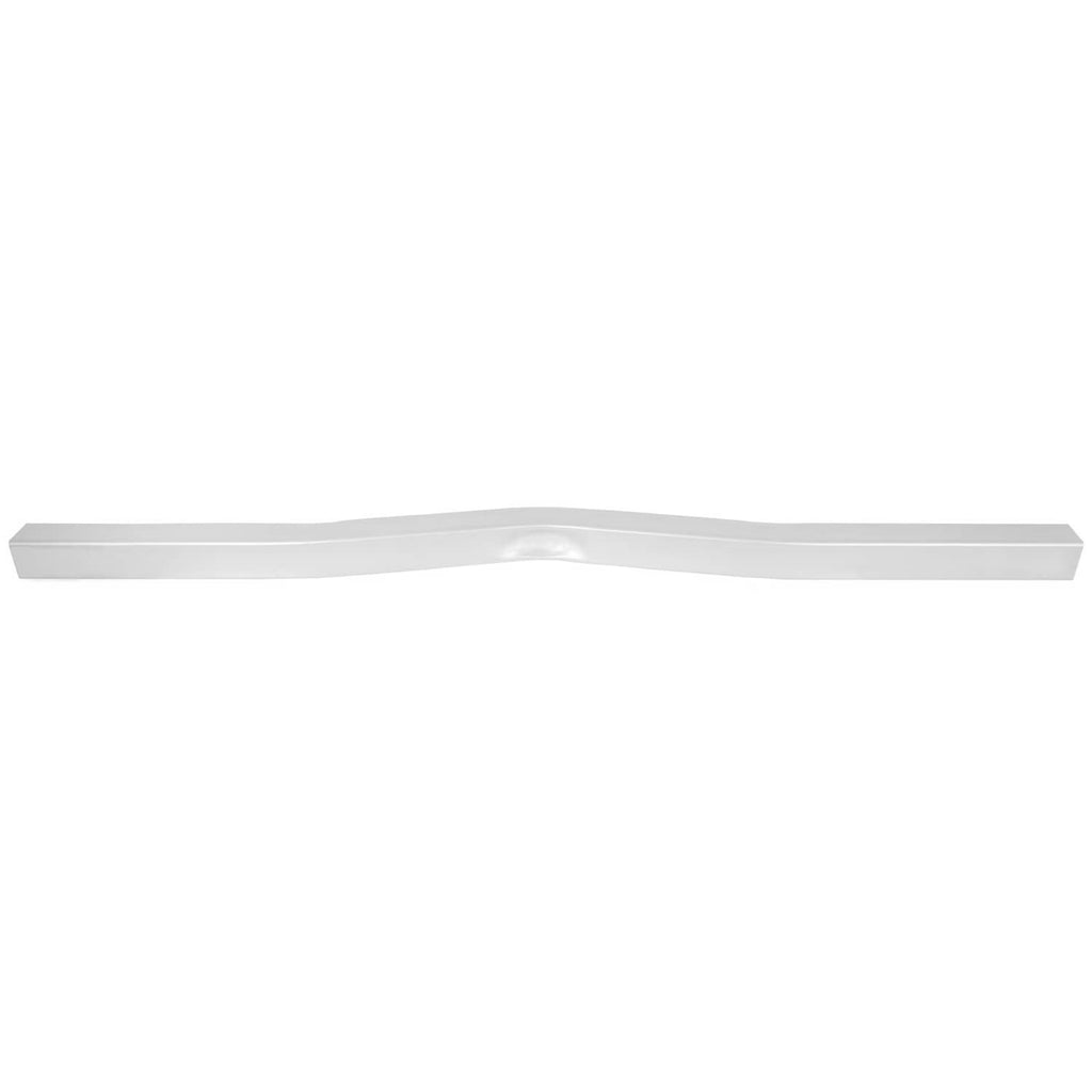Silver V-bend square tube crossmember bar with straight top profile