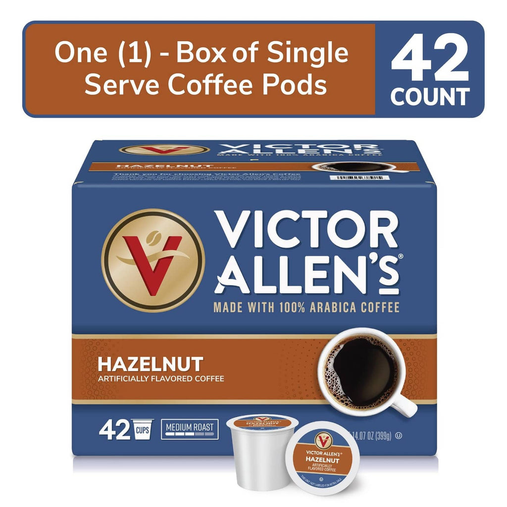 Hazelnut single-serve coffee pods box, 42 count, medium roast