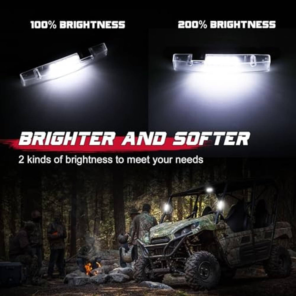 Bright LED light bar with clear cover and mounting straps for roll cage use