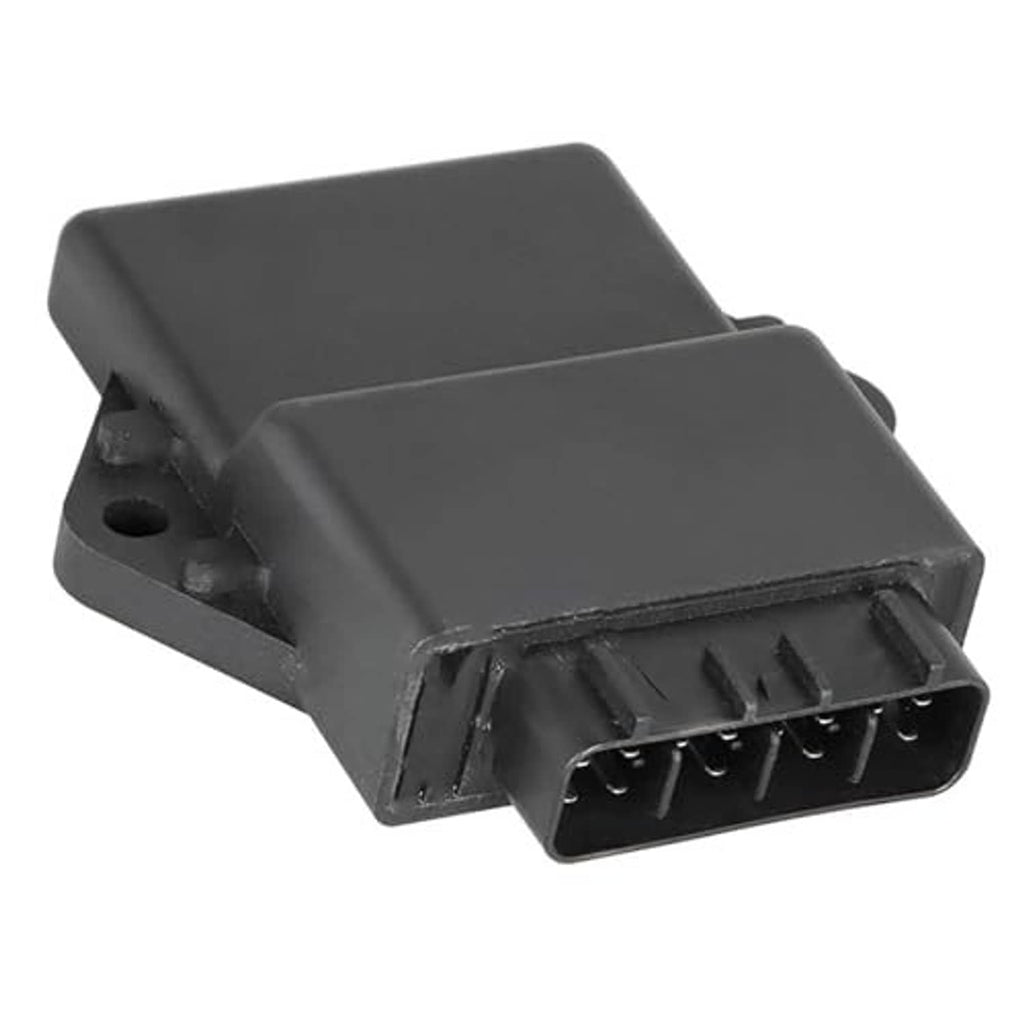 Black CDI ignition module with front multi-pin connector and textured housing