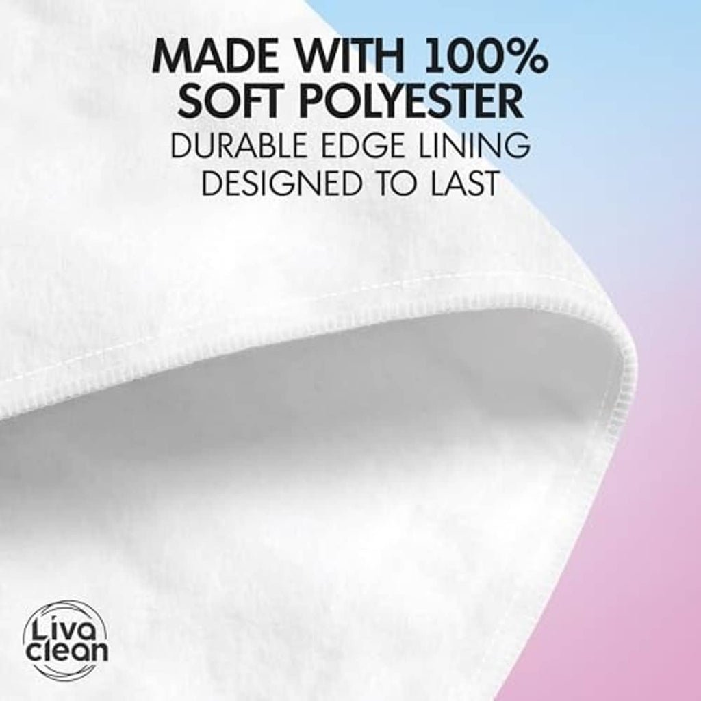 White polyester massage table warmer blanket with durable edge lining and stitched border