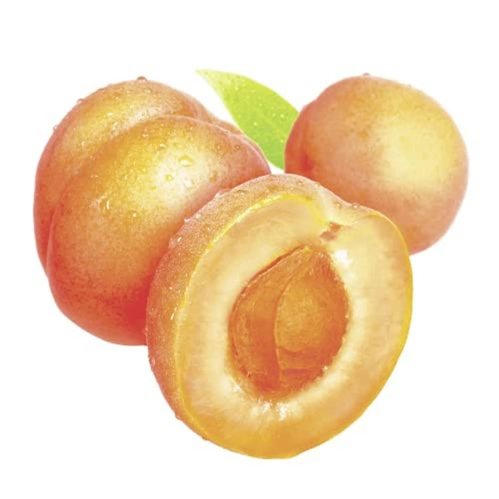 Sliced apricot fruit halves with visible pit