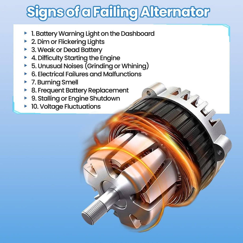 Alternator rotor with exposed copper windings and front shaft