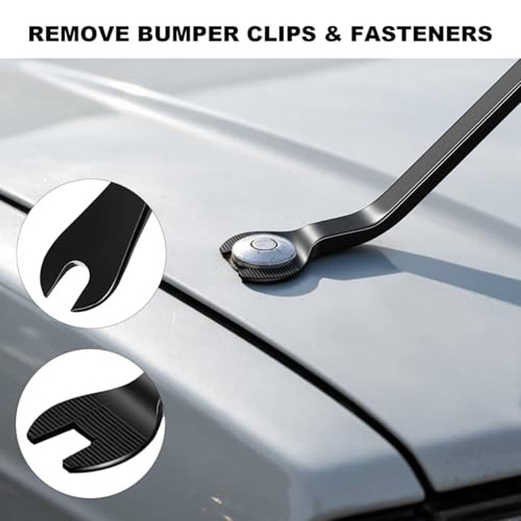 Clip remover tool for removing bumper clips and fasteners on a car panel