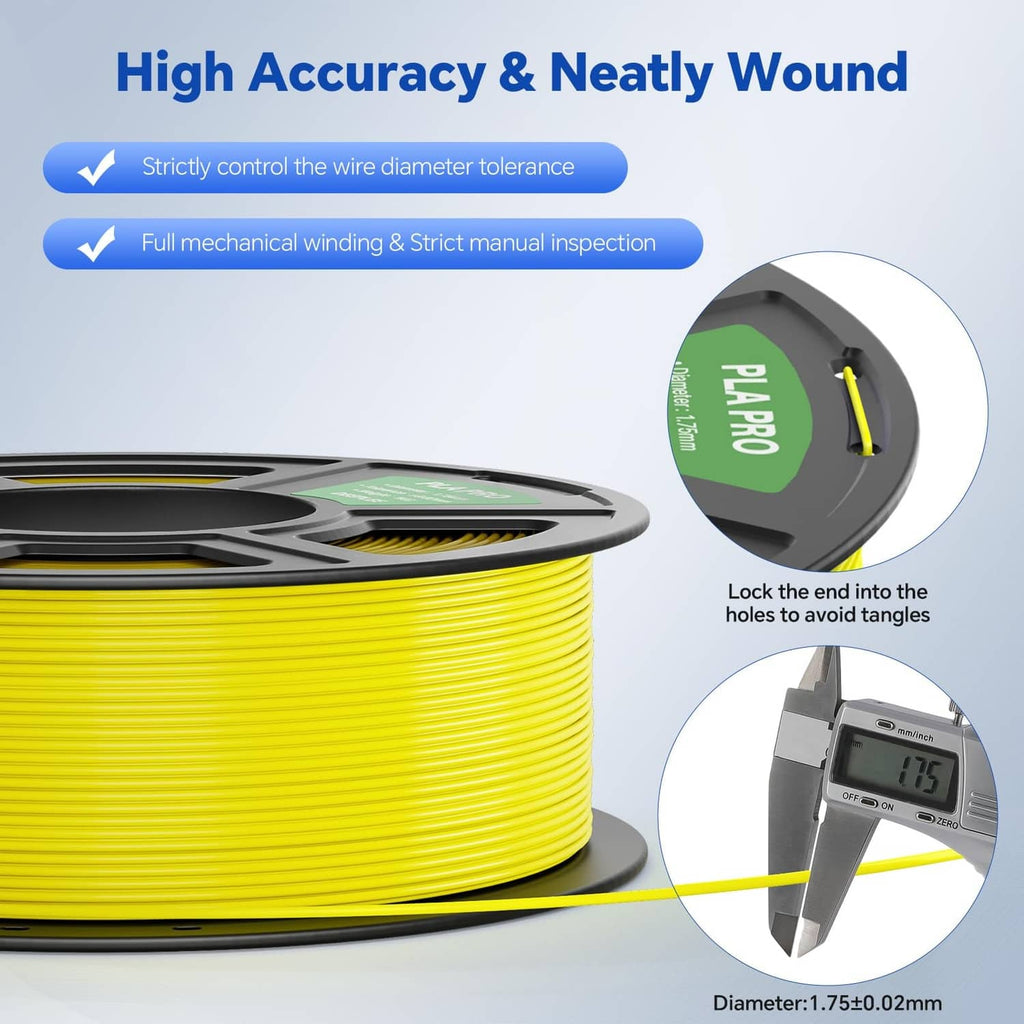 Spool of PLA filament with neat winding for 1.75 mm 3D printing